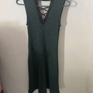 Green sweater dress